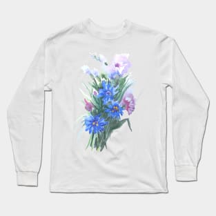 Watercolor wildflowers Long Sleeve T-Shirt